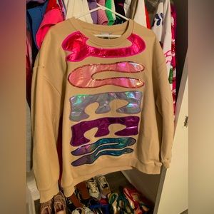 Queen of Sparkles Sweatshirt Oversized Lettering